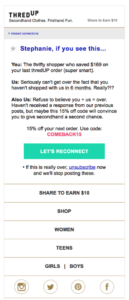 Thred-Up Post-purchase Email